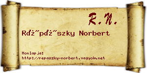 Répászky Norbert névjegykártya