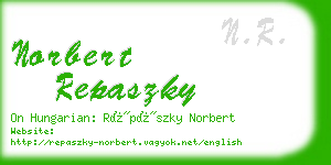 norbert repaszky business card